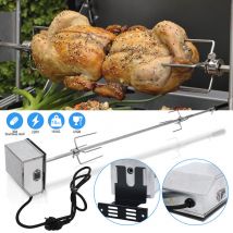 Tolletour - Broche à rôtir avec moteur bbq Rôtissoire Tournebroche Set tourne broche electronique Kit pour grill avec un 92 cm Moteur dans une