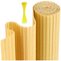 Hengda Canisse en pvc Couleur Bambou double face.90% d'occultation.H.80 cm x L.600 cm