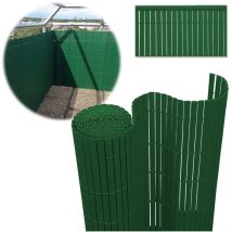 Canisse en pvc pour le jardin, Balcon ou terrasse Double face, Balcon clôture brise-vent, Occultant Cloture, Vert 140 x 400cm - Tolletour