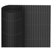 Canisse en pvc pour le jardin, Balcon ou terrasse Double face, Balcon clôture brise-vent, Occultant Cloture, Gris 120 x 400cm - Tolletour