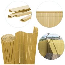 Canisse en pvc pour le jardin, Balcon ou terrasse Double face, Balcon clôture brise-vent, Occultant Cloture, Bambou 90 x 400cm - Tolletour