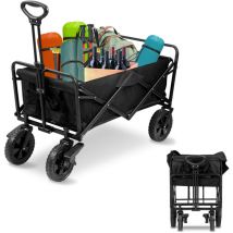Tolletour - Chariot de jardin Chariot de transport Chariot à bras pliable pneus larges Chariot d'outillage Chariot Pliant de Plage Charge maximale