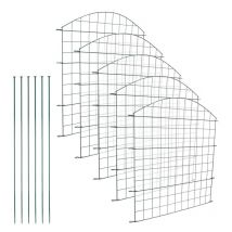 Tolletour - Clôture d'étang Freilingen Clôture de jardin vert Clôture sauvage Clôture à barreaux 11pcs Métal