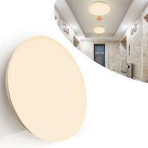 TolleTour Deckenleuchte LED 12W warmliches Weiß Rund Deckenlampe Weiß passend für Wohnzimmer, Schlafzimmer, Keller, Büro