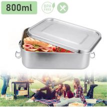 Tolletour - Edelstahl Brotdose.Nachhaltige Lunchbox für Büro Schule Picknick.800ml
