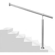 TolleTour Edelstahl Eingangsgeländer 160 x 90 cm Handlauf Geländer für Treppen Wandhandlauf Treppengeländer für Drinnen und Draußen