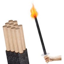 Fackeln Gartenfackeln Flammenherz Brennzeit für Wanderung Wachsfackeln Flammenherz-Fackeln für Wanderungen - Lange Brenndauer 45Min 42cm 50x