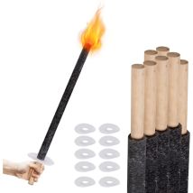 Fackeln Gartenfackeln Wachsfackeln Anti Insekten Duft Verlobung Brennzeit Anti-Insekten-Duft-Wachsfackeln für verlobte Paare 45Min 42cm 20x