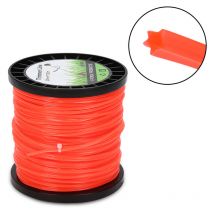 Tolletour - Fil de coupe 100M débroussailleuse Nylon Roll Trimmer Orange Star 2.7mm