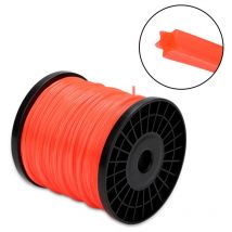 Tolletour - Fil de coupe 100M Nylonr débroussailleuse Orange Star 2.7mm