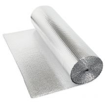 Tolletour - Film Isolant pour Mur. Sol Film d'isolation Double feuille à bulles d'aluminium Isolant Thermique 1x10m