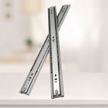 1-10 paire Glissières de tiroirs. Glissières Pour Tiroirs à Roulement à Billes Fermeture Amortie et Silencieuse. 35kg/45kg 250mm - Tolletour