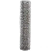 Grillage a poule 10/25m Fil à maille hexagonale pour volière Taille des mailles: 27 mm - 1m x 25m - Tolletour