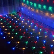 Led Lichternetz Außen und Innen mit 8 Leuchtmodi Lichterkette Netz IP44 Wasserdicht für Weihnachten Halloween Garten Hochzeitsfeier rgb 3x2M