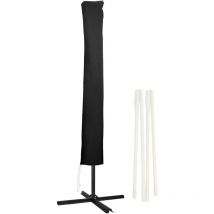 Tolletour - Housse de Protection pour 1-3m Parasol Jardin Couverture 32 x 41 x 190cm avec Perche Anti-UV étanche noir