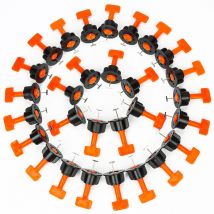 Tolletour - Kit De Système De Nivellement De Carreaux. 220 Pièces Cales D'espacement Réutilisables Pour Niveleurs De Carreaux Pour Bâtiment Murs Sols