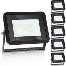 TolleTour 5X LED Fluter Flutlicht Strahler 20W Baustrahler Außen Lampe IP65 Warmweiß Scheinwerfer