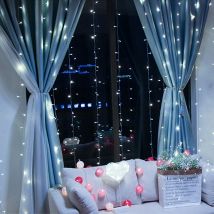 Led lichterkette Lichtervorhang Deko Vorhanglichtermit 1000 led 8 Lichtmodi usb Lichterkette Beleuchtung für Weihnachten-IP44 Kaltweiß - Tolletour