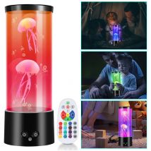Tolletour - led Quallen Nachtlichter dekorative rgb Stimmungslicht Aquarium Lava Lampe Bunte Künstliche