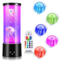 TolleTour LED Quallen Nachtlichter Lava Lampe Leuchte Tischlamp Kreative Schlafzimmer RGB Künstliche
