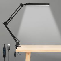 Einfeben - TolleTour led Schreibtischlampe 10W FlexBar Tischlampe Büroleuchte Beleuchtung Dimmbar 3 Farbtemperaturen.10 Helligkeitsstufen für