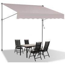 Einfeben - vingo Markise Klemmmarkise Balkonmarkise Garten Markisen beständig uv Gelenkarmmarkise Beige 2M