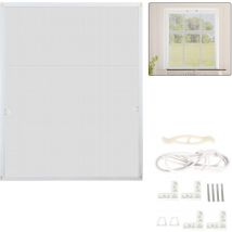 Moustiquaire fenêtre moustiquaire à cadre aluminium moustiquaire à gaze protection uv imperméable 80x100CM Blanc - Tolletour