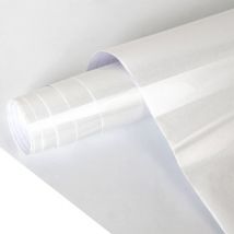 Tolletour - Papier décoratif adhésif autocollant Film vinyle pour Meuble Mur Cuisine - 500cmx61cm Blanc