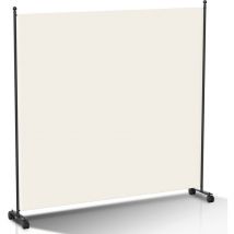 Tolletour - Paravent avec roulettes séparateur de pièce Cloison Paravent écran de confidentialité Écran pour Jardin Beige 187x181 cm
