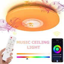 Tolletour - Plafonnier led 36W lampe plafonnier salon lampe lumière Bluetooth musique
