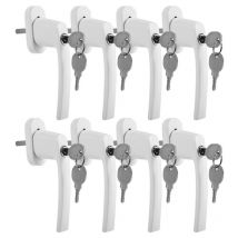 Poignées de fenêtre Poignée de fenêtre alliage d'aluminium Compatible avec les fenêtres communes et les portes de balcon blanc 8X