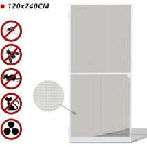 Porte moustiquaire moustiquaire porte moustiquaire imperméable cadre aluminium moustiquaire fibre 120x240CM - Tolletour