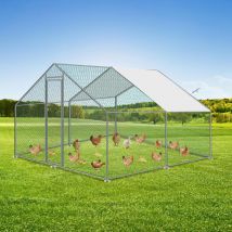 Poulailler xxl Enclos d'extérieur avec serrure de sécurité et chiffon de peinture en polyéthylène imperméable 3 x 3 x 2 m - Tolletour
