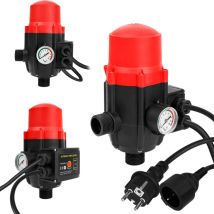 Tolletour - Pressostat Jardin Contrôleur 10 bar max 1.1kw de pression de pompe avec câble Rouge