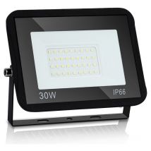 Tolletour - led Fluter Außenstrahler IP66 Scheinwerfer Aluminium Außen Strahler Warmweiß 30W