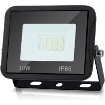 Tolletour - led Fluter Baustrahler 10W Strahler Warmweiß Außenstrahler Arbeitsleuchte IP66 Wasserdicht Flutlicht Scheinwerfer