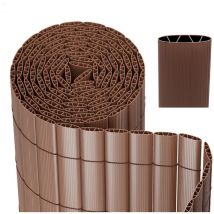 Tolletour Pvc Sichtschutzmatte Balkon – Stabiler Wind- & Sichtschutz Für Garten, Terrasse & Zaun Braun 90x500cm