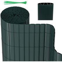 Tolletour Pvc Sichtschutzmatte Balkon – Stabiler Wind- & Sichtschutz Für Garten, Terrasse & Zaun Grün 120x800cm