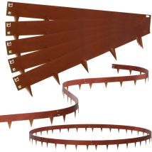 Tolletour Rasenkante Raseneinfassung Gartenkante Verzinkter Profilkante Trennrand 100x15cm 30m Rost
