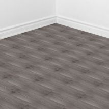 Tolletour - Revêtement de Sol PVC/Tapis d'intérieur/Sol Vinyle antidérapant (Chêne Nuit. env.1m²)