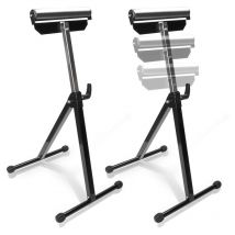 2x Servante d'atelier à Rouleau support à rouleaux réglable en hauteur 68-108cm jusqu'à 6090 kg - Tolletour