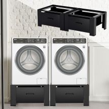 Support de machine à laver Socle universel pour machine à Laver Charge max. 150 kg Noir - Tolletour