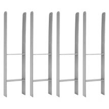 Tolletour - 4x Support de poteau Ancre de Poteau en h pour Jardin Poteaux de Clôture 141MM