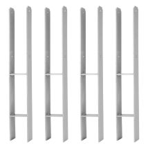 Tolletour - 4x Support de poteau H-ancre Poteaux de Clôture 81MM
