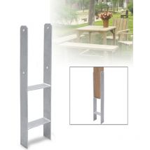 TolleTour 4x Support de poteau H-ancre Poteaux de Clôture 121MM