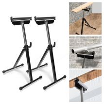 Tolletour - support à rouleaux 2x Tréteau roulant Tréteau pliant Tréteau de travail jusqu'à 60 kg