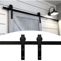 Tolletour - Schiebetürsystem Glas Stahl Beschlag Montageset Schiebetürbeschlag 244cm