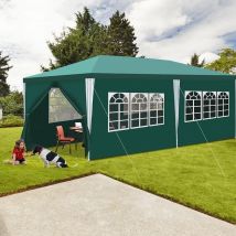 Tente Pavillon Tente de Jardin Pavillon – Tente de fête robuste et haut de gamme avec pergola 3x6m Vert - Tolletour
