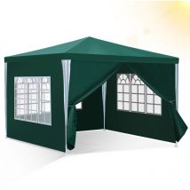 Tente Pavillon Tente de Jardin – Tente pratique pour la plage. montage facile avec Easy-Klett. parfait pour les fêtes 3x3m Vert - Tolletour