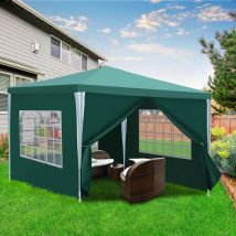 Tente Pavillon Terrasse – Tente de marché et protection solaire pour le jardin. pavillon de fête idéal 3x3m Vert - Tolletour